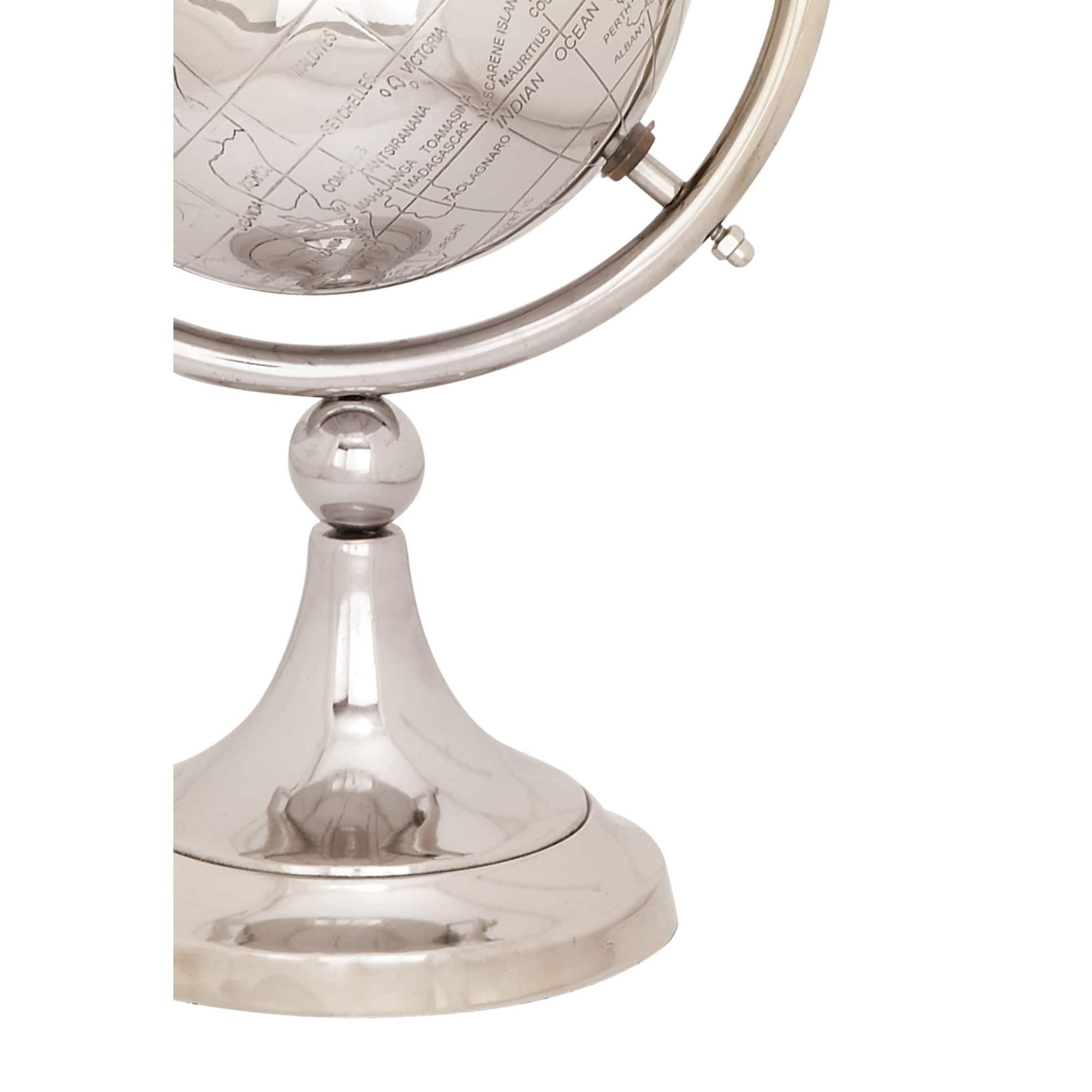 13" Silver Aluminum Glam Globe